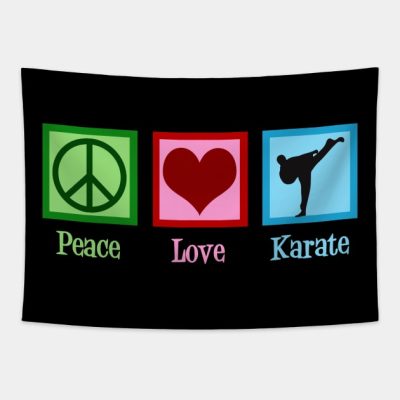 Peace Love Karate Tapestry Official Karate Merch