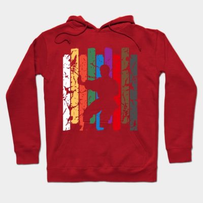 Retro Karate Pose Silhouette Hoodie Official Karate Merch