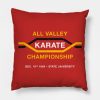 All Valley Karate Championship Aged Look Throw Pillow Official Karate Merch