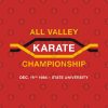 All Valley Karate Championship Aged Look Throw Pillow Official Karate Merch