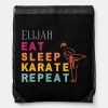 black karate silhouette modern trendy chic name drawstring bag rd6d5280a775541a1b9fea0ff32cb13fa zffcx 1000 - Karate Gifts