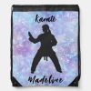 girls karate blue purple personalized drawstring bag rd876a2323d494914ab5540de9cc75275 zffcx 1000 - Karate Gifts