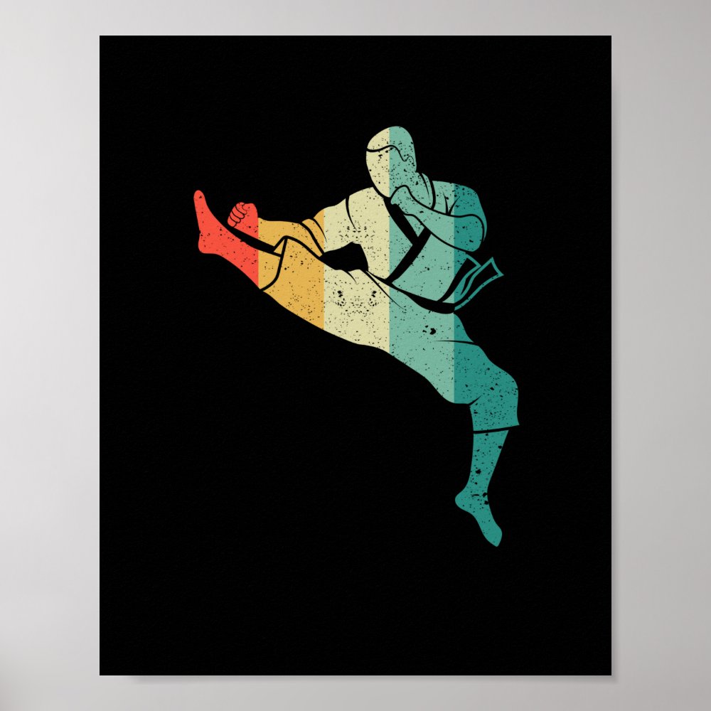 karate belt silhouette martial arts coach fan poster r1413b93aa2ef4beb96b5737c48e947ab wva 8byvr 1000 - Karate Gifts