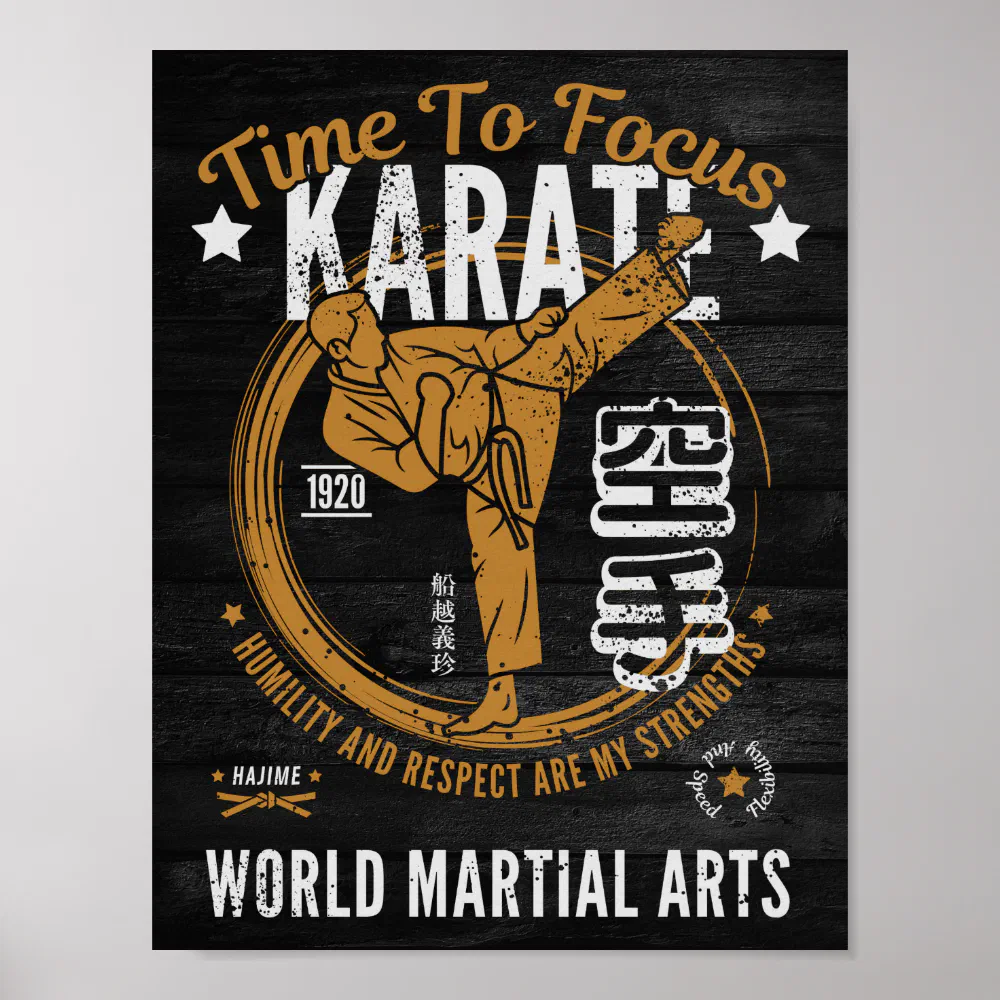 karate poster time to focus raa65a60b910547ca93114b92b2431f69 wvf 8byvr 1000 - Karate Gifts Store