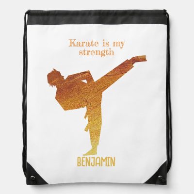 karate silhouette modern masculine gold white drawstring bag rce2e0f0180c24de99ccec2f628254d4c zffcx 1000 - Karate Gifts Store