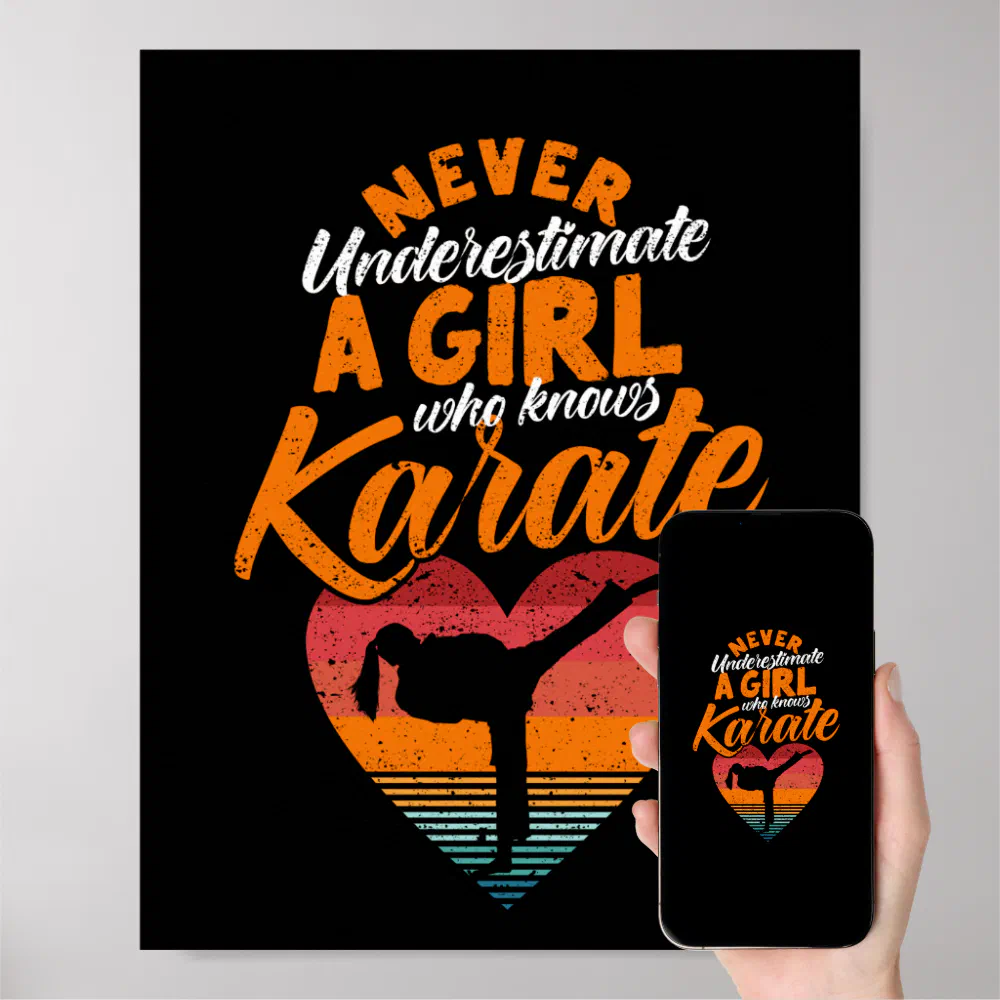 never underestimate a girl karate poster rc013b81e97f54ded8eb3af04cd318d6f aipey7 1000 - Karate Gifts Store
