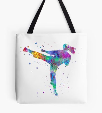 Karate Fighter Girl Tote Bag Official Karate Merch