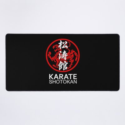 Shotokan Karate Symbol And Kanji White Text Mouse Pad Official Karate Merch