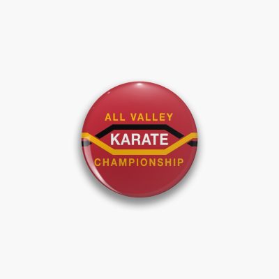 All Valley Karate On Front Karate Kid Cobra Kai Pin Official Karate Merch