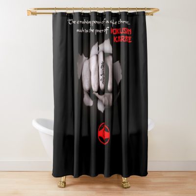 Kyokushin Karate Power Strike Shower Curtain Official Karate Merch