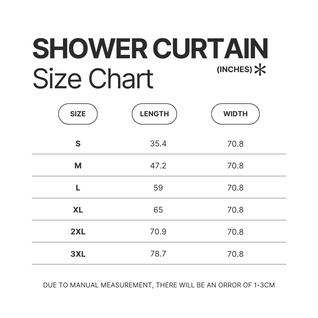 Shower Curtain Size Chart - Karate Gifts