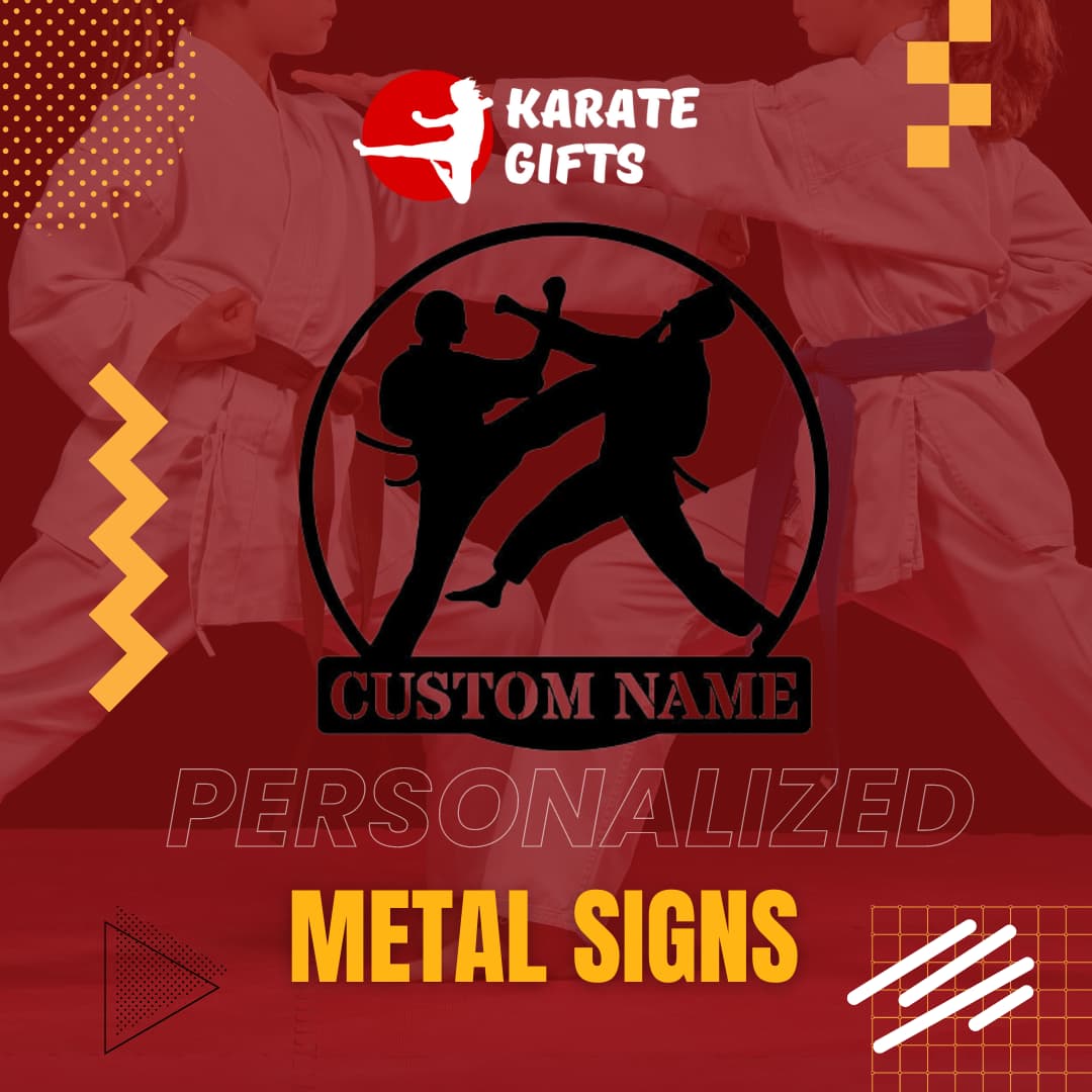 karate metal sign