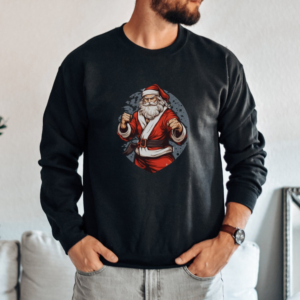 Martial Arts Santa Claus Karate Christmas Sweatshirt