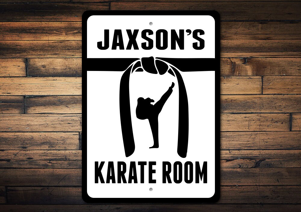 Decor Karate Personalized Rectangle Metal Signs