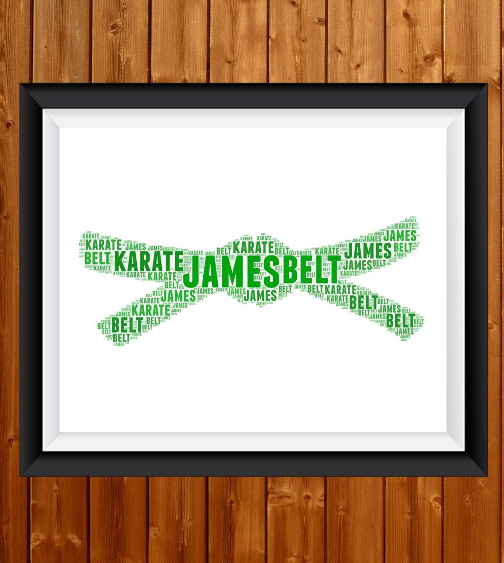 Karate Belt Print Personalized Wall Art