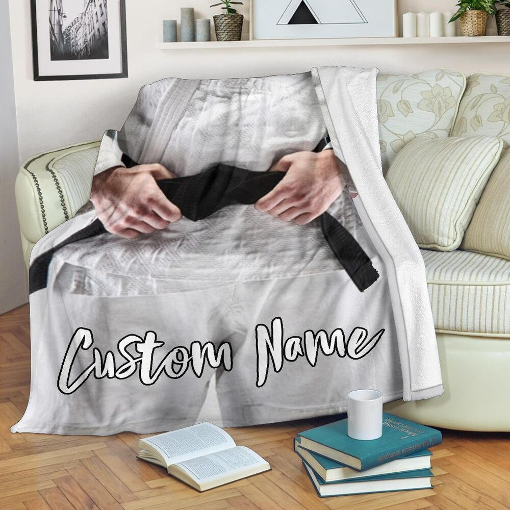 Karate Belt Personalized Name Blanket